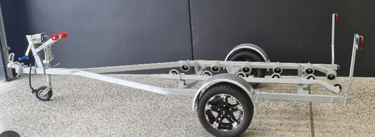 Makz Single jetski trailer with wind up jockey wheel with galv wheel