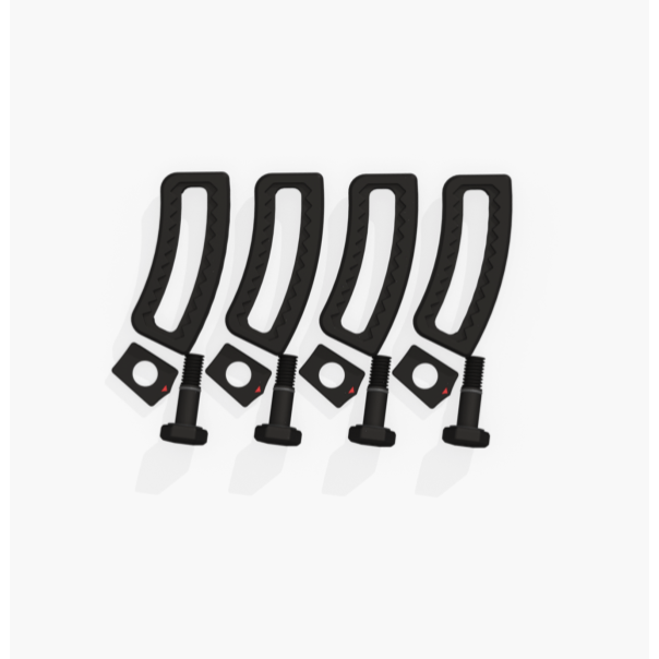 RONIX 2026 M6 Shark Tooth Boot Hardware Set of 4 (Black)