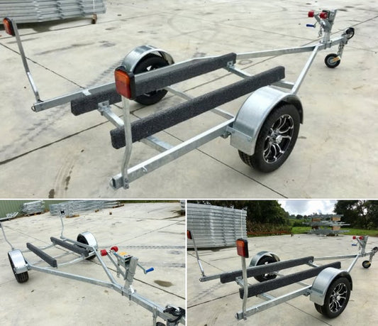 Makz Single axle jetski trailer with mags and  windup jockey wheel