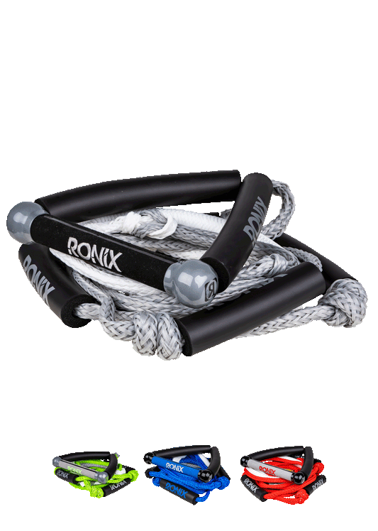 RONIX Bungee Surf Rope w/10" Handle Hide Grip - 25ft. 5-Sect. Rope