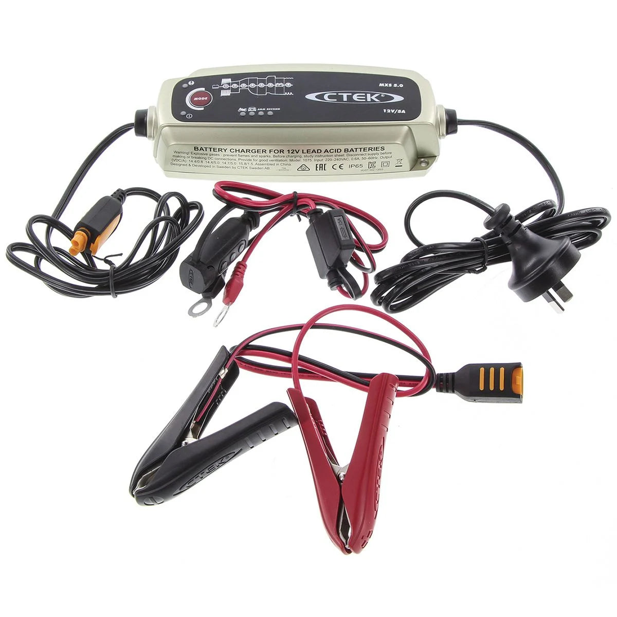 CTEK MXS 5.0 12V-5AMP NG CHARGER with Temperature Compensation – Action Lab
