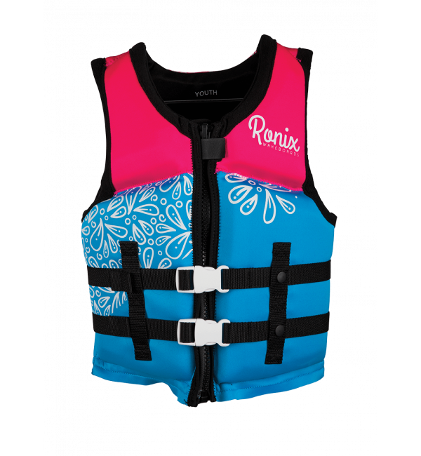 RONIX 2020 August Girl's CGA Life Vest (Pink/Blue) - Youth